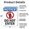 Signmission Do Not Enter OSHA Notice Sign, Plastic, 7in W x 10in L, 2PK OS-2PACK-NS-P-710-V-11219 - alternate 7